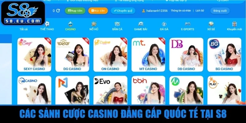 Các sảnh cược casino xanh chín đẳng cấp quốc tế