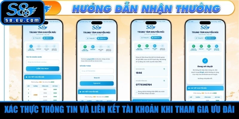 Xác thực thông tin và liên kết tài khoản khi tham gia ưu đãi 